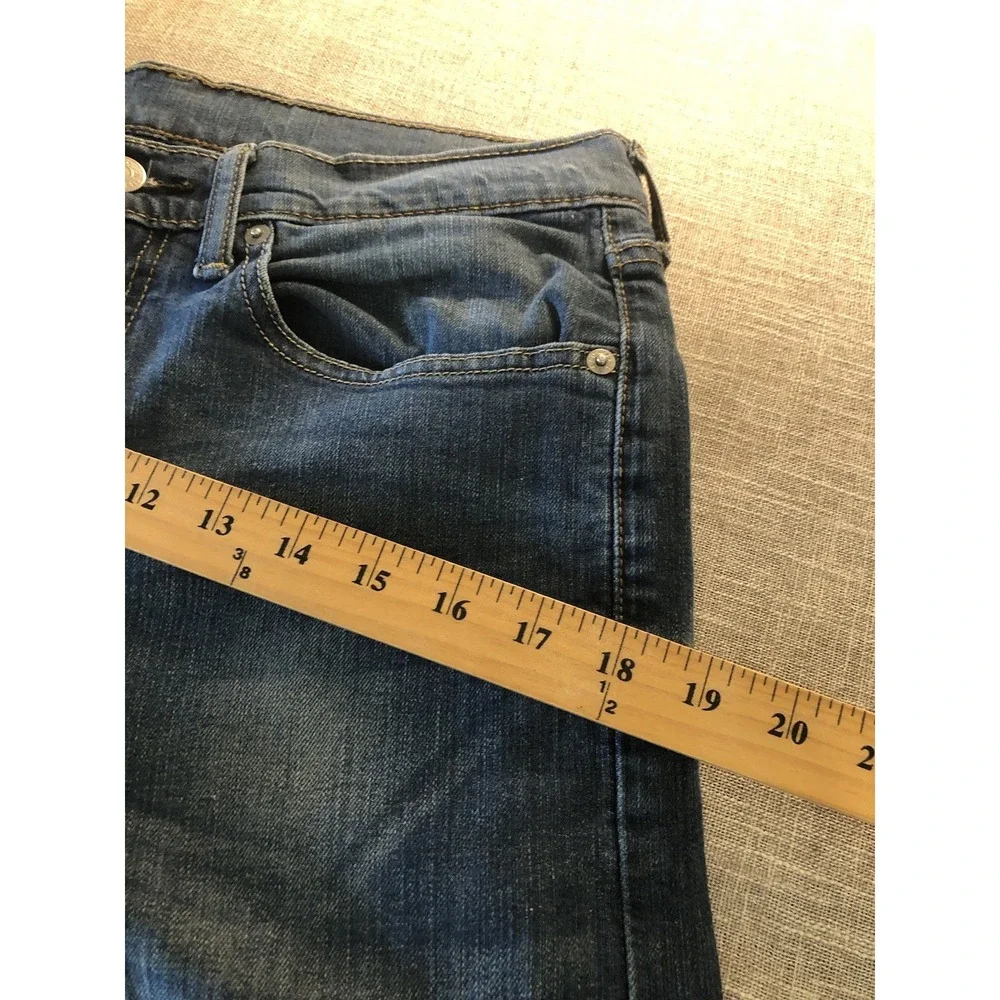 Levis 505 Jeans Men 33x34 Blue Medium Wash Regular Fit Casual Western Classic